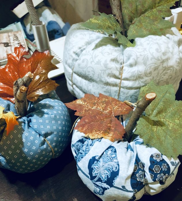 3 pumpkin softies by Amy Sue Stirland